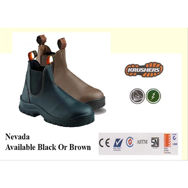 Safety shoes krushers nevada Black/Brown