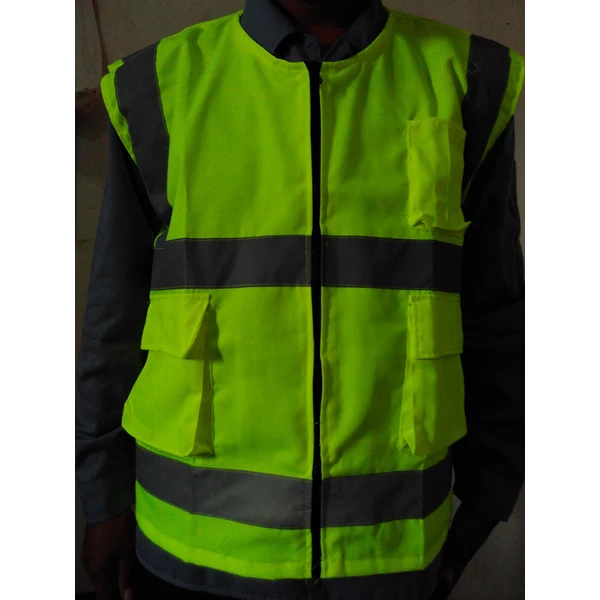 vest / safety vest / drill material vest  Pelajari pengucapannya