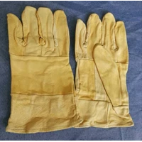 Yellow Argon Welding Leather Gloves
