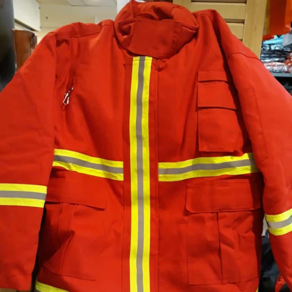 A local fire suit jacket suit