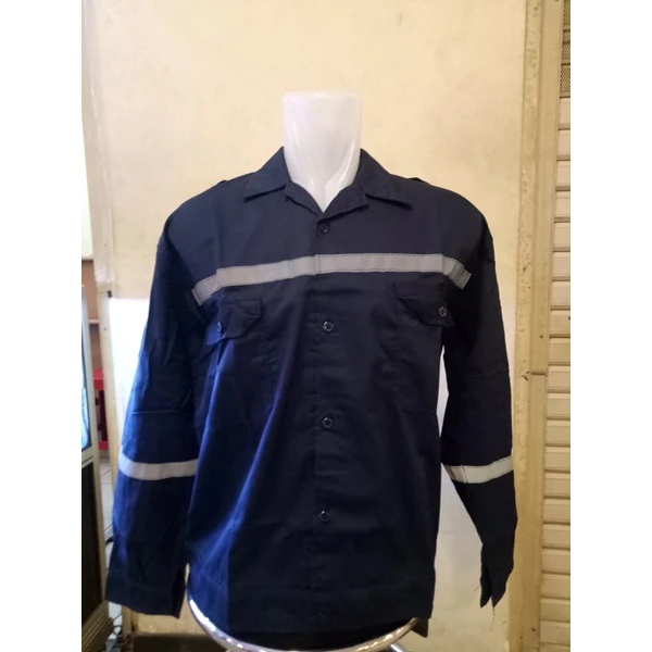 Long Sleeve Brand Safety Shirt Xsis Color Dongker Blue