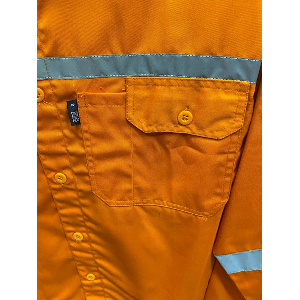 Baju Safety Xsis Lengan Panjang Warna Orange