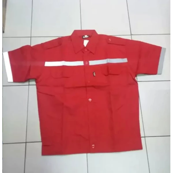 Red Short Sleeve Xsis Safety Shirt