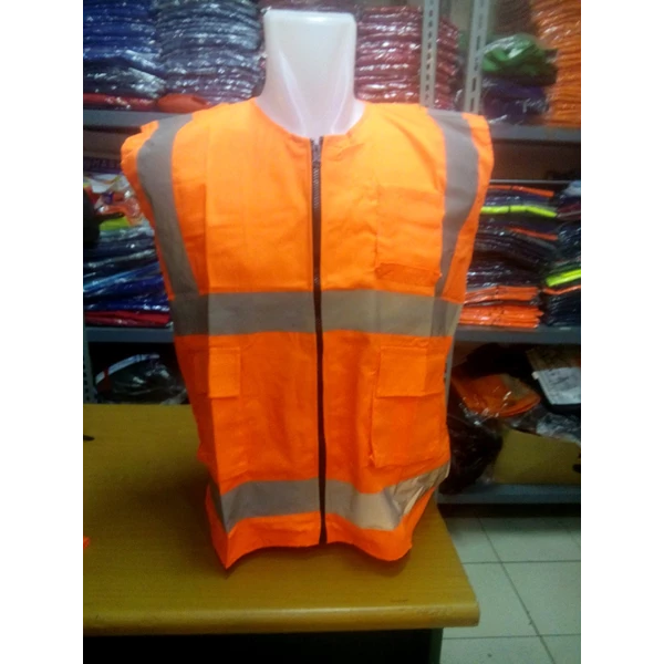 Safety Vest Material Drill Color Orange