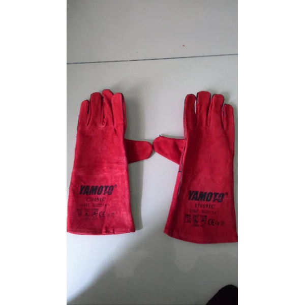 Yamoto welding safety gloves Red