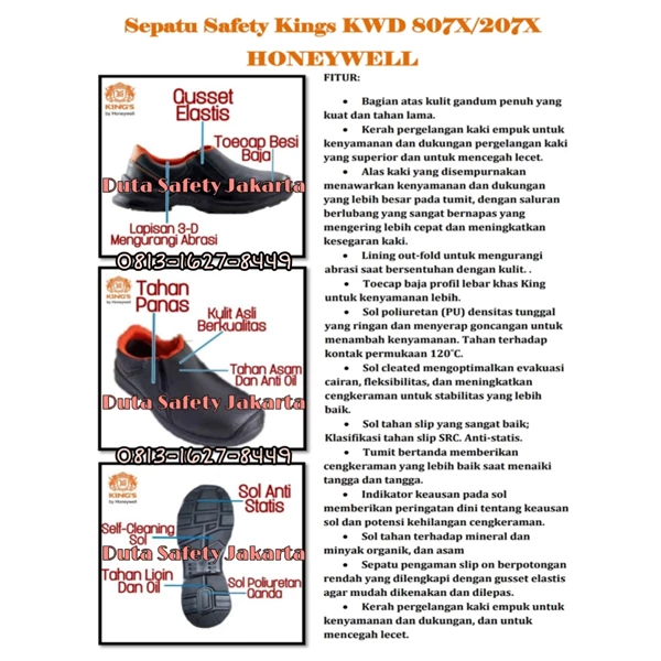 Sepatu Safety Kings KWD 807X/ 207CX HONEYWELL